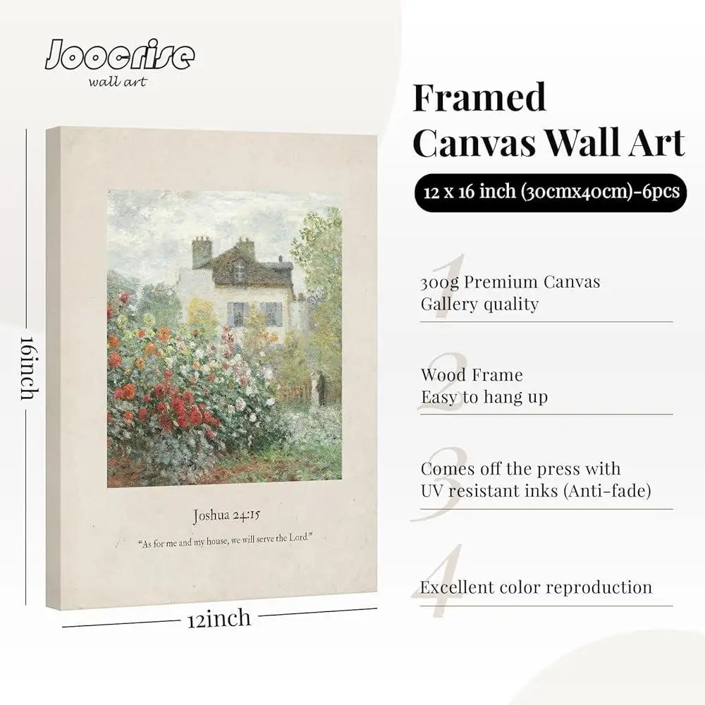 Set of 6 Canvases displaying the Bible Verse Psalm 23