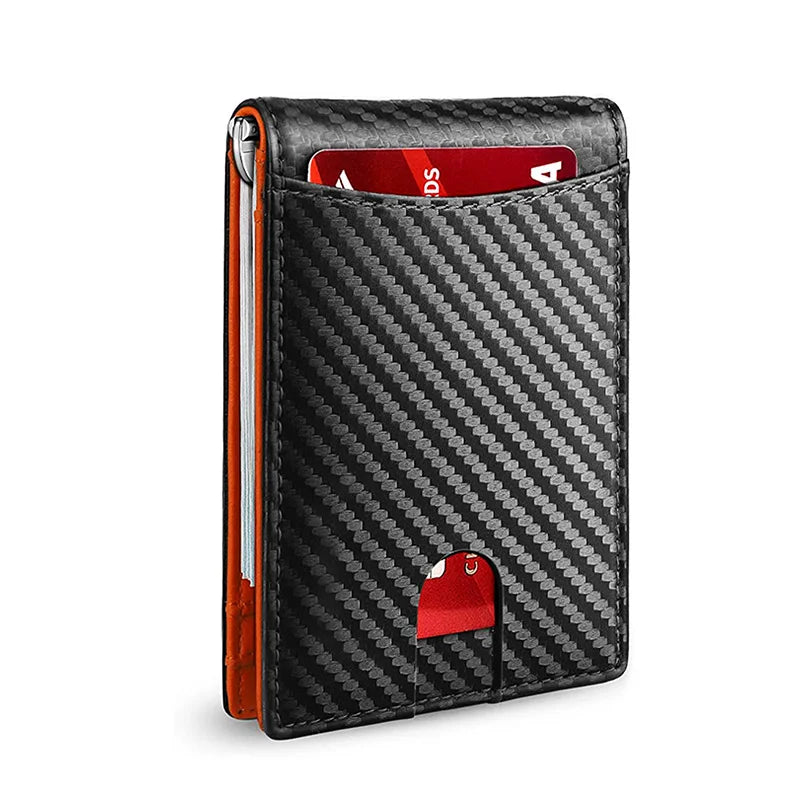 Slim Leather Wallet - RFID Blocking