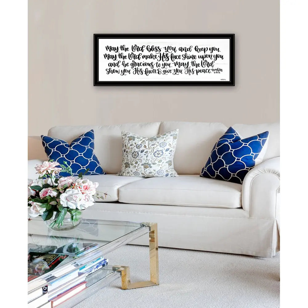 Lord Bless You Framed Print - Religious Wall Art Decor