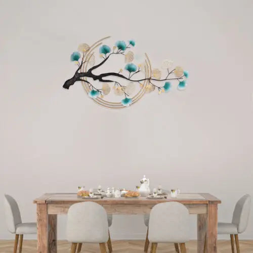 3D Metal Gingo Leaf Wall Art