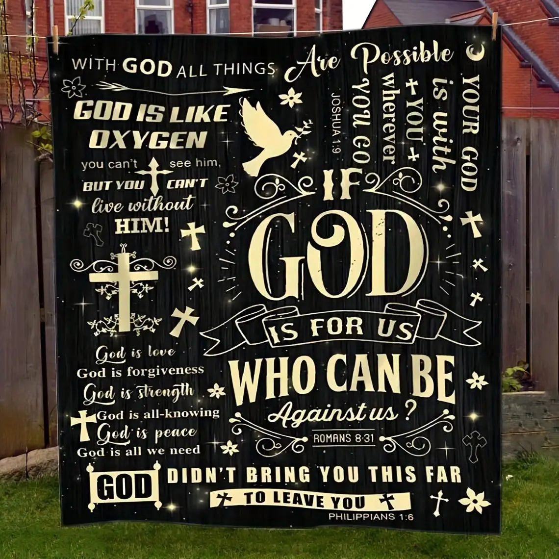 Soft "If God is For You" Sofa Blanket