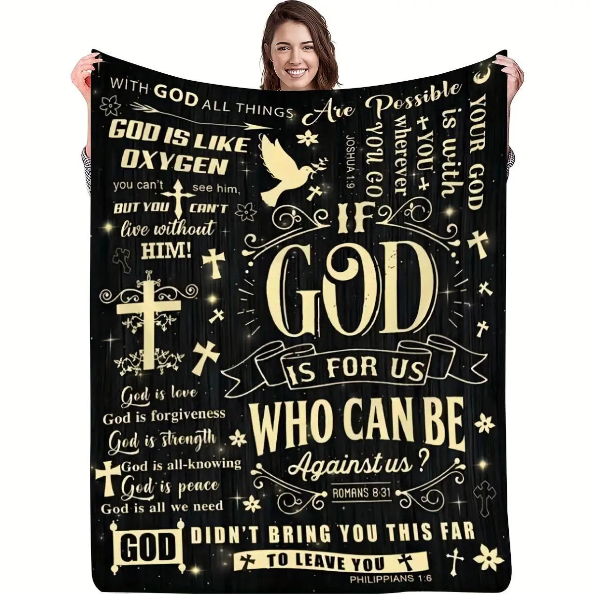 Soft "If God is For You" Sofa Blanket