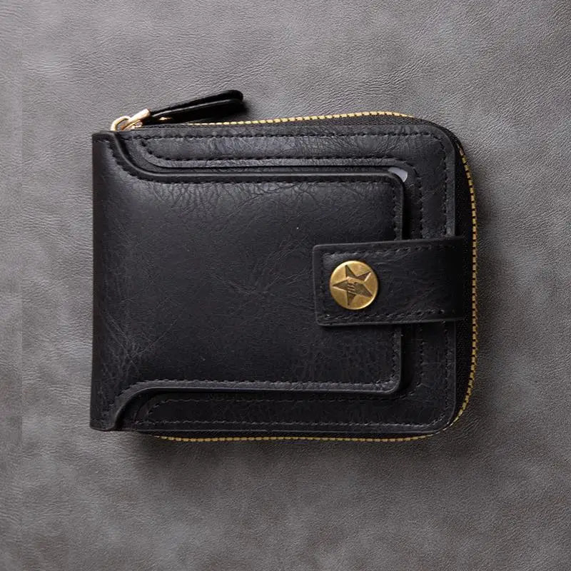 Zippered Leather Wallet