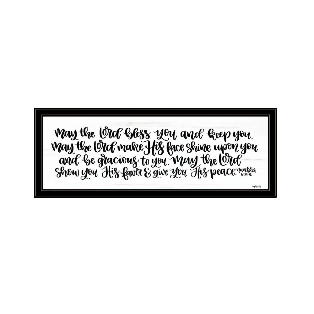 Lord Bless You Framed Print - Religious Wall Art Decor