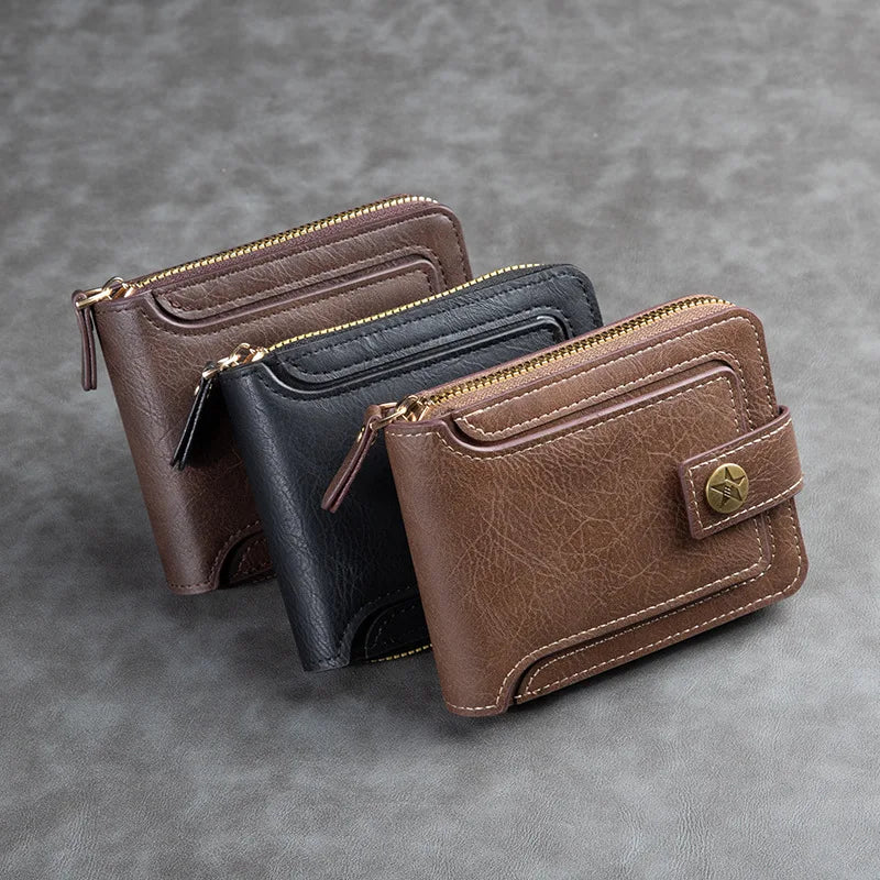 Zippered Leather Wallet