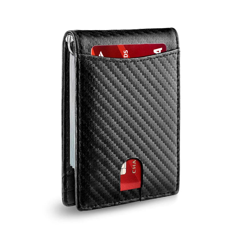 Slim Leather Wallet - RFID Blocking