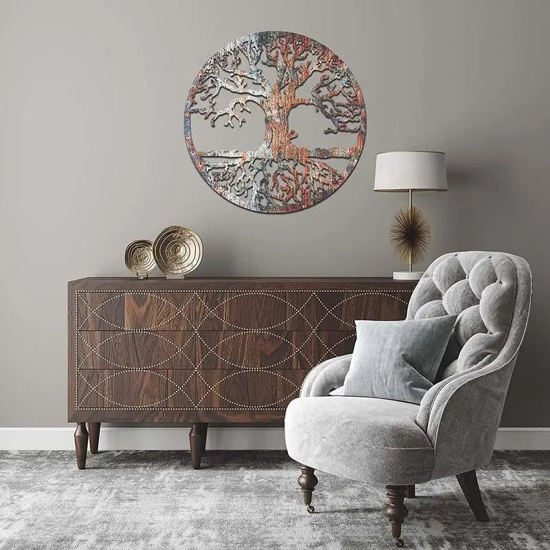 2D Metal Tree of Life Wall Sculpture