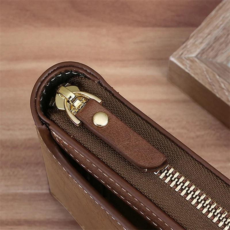 Zippered Leather Wallet