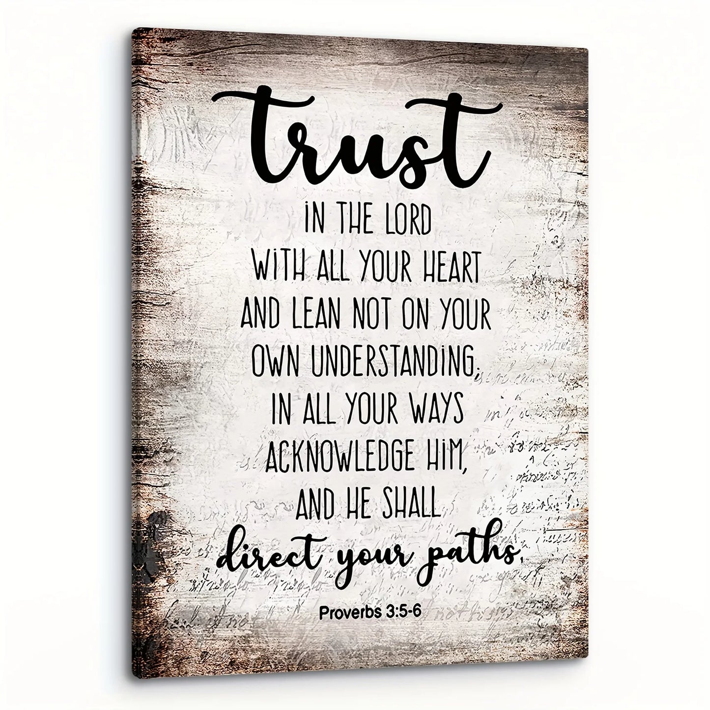Printed Canvas "Trust in The Lord With All Your Heart...."