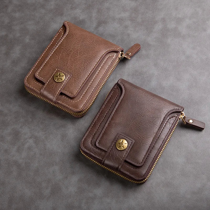 Zippered Leather Wallet