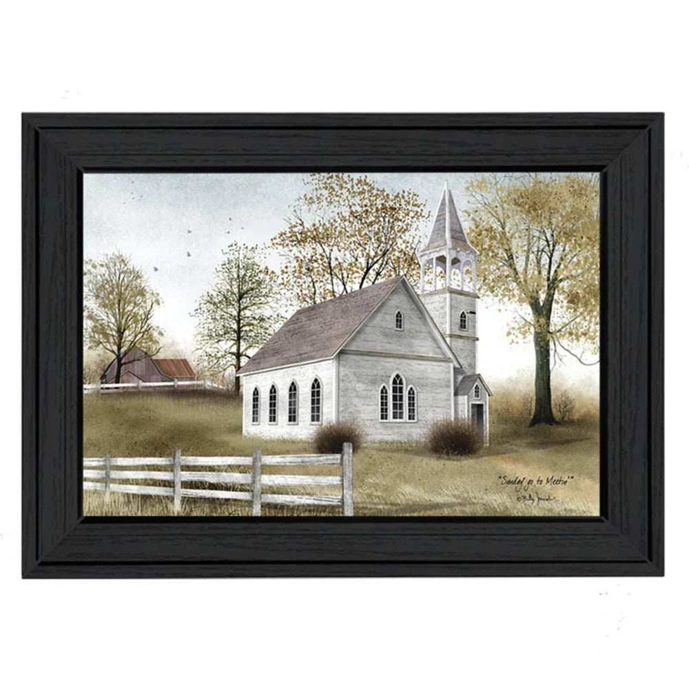 "Sunday Go To Meetin" By Billy Jacobs - Ready To Hang Black Framed Print