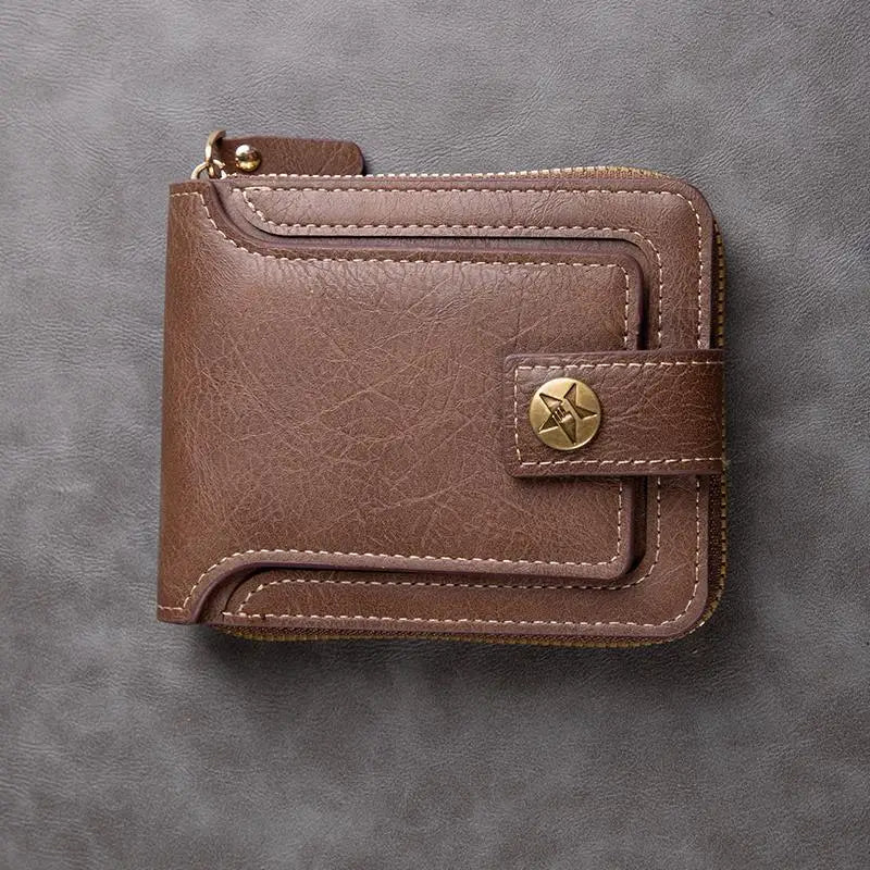Zippered Leather Wallet