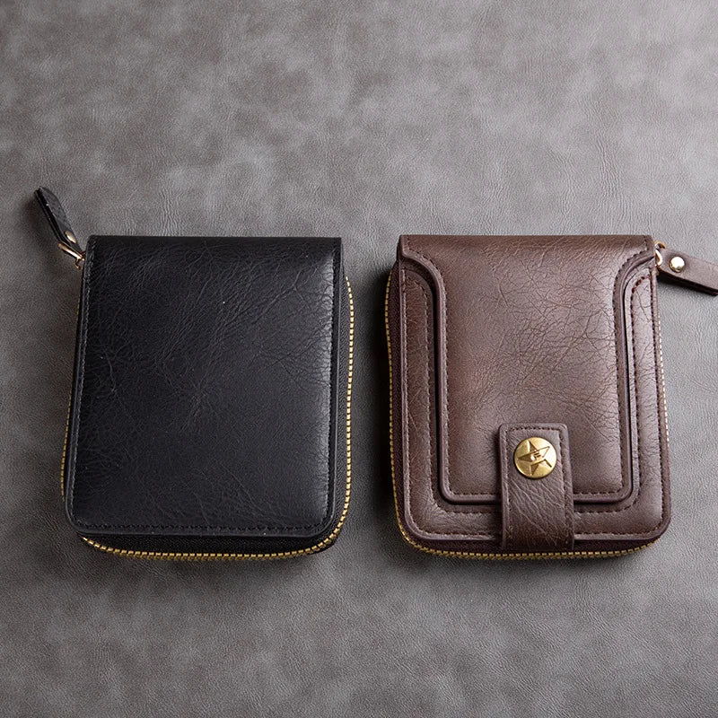 Zippered Leather Wallet