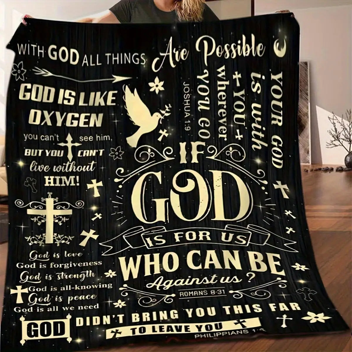 Soft "If God is For You" Sofa Blanket