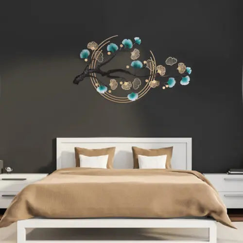 3D Metal Gingo Leaf Wall Art