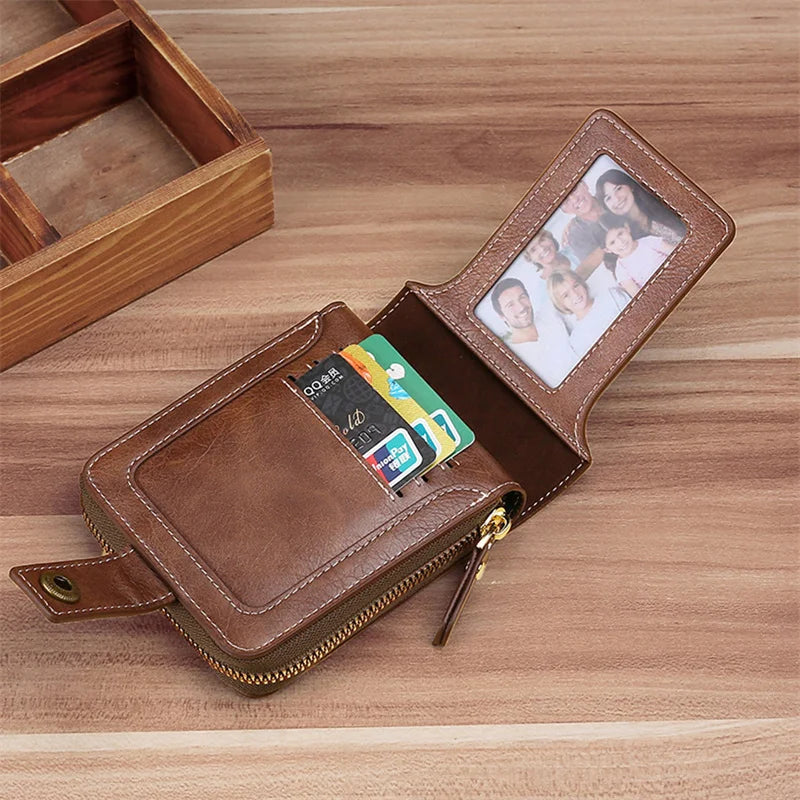 Zippered Leather Wallet