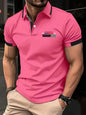 RED SPY Men's Summer Polo - 100% Polyester, Machine Wash