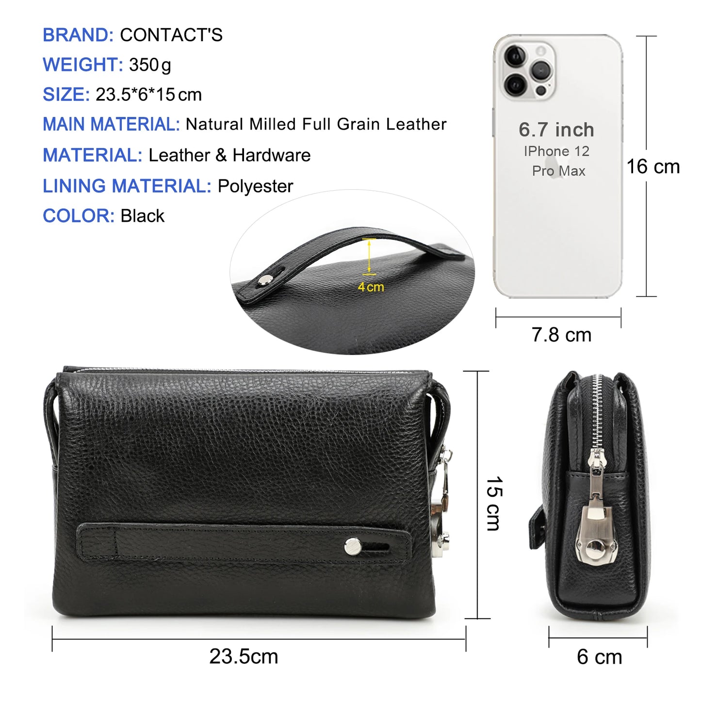 Men's Genuine Leather Essentials Bag