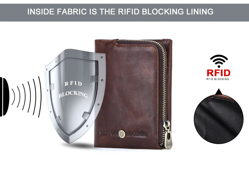 Genuine Leather Mini Wallet