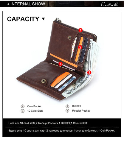 Genuine Leather Mini Wallet