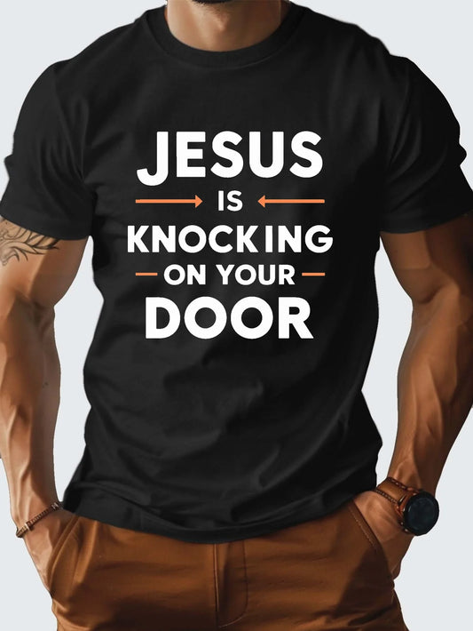 "Jesus is knocking" - Tshirt comfort fit