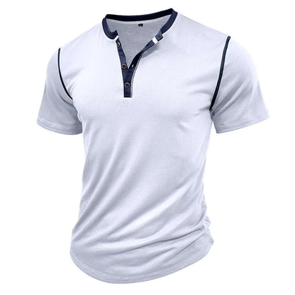 Men Lightweight Summer V-Neck T-Shirt