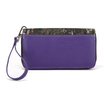 Camouflage W/ Rhinestone Cross Wings Purse W/ Matching Wallet Set