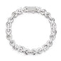 NEW STYLE S925 Silver Iced Out Cross Infinity Bracelet With Baguette Link For Women/Men