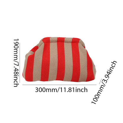 Small Knit/Striped Clutch Handbag