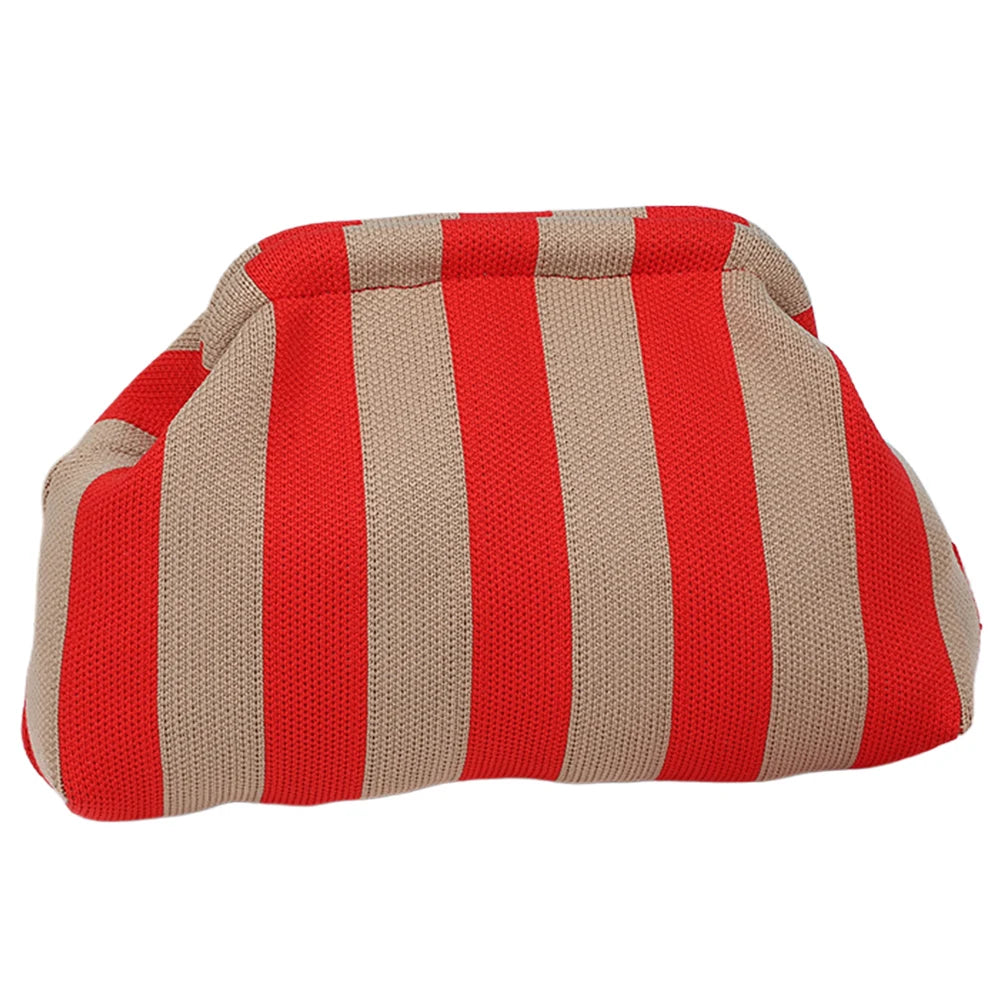 Small Knit/Striped Clutch Handbag