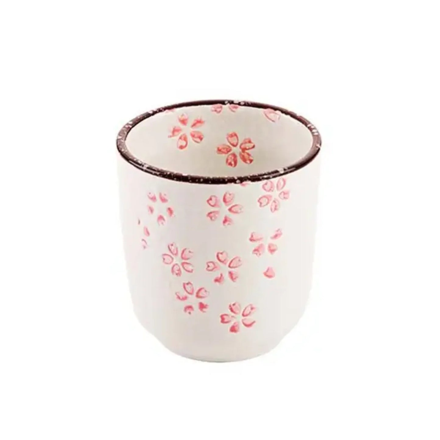 Japanese Style Tea Cup with Floral Design