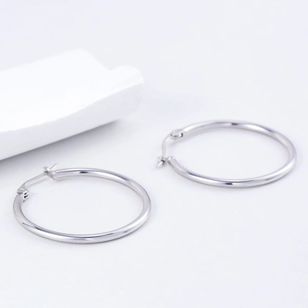 925 Sterling Silver Hoop Earrings