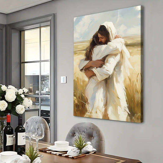 1PC Jesus Embracing Woman - Canvas Painting