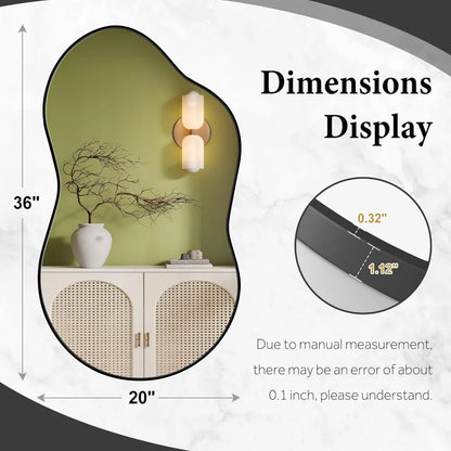 Decorative Wall Mirrors 20"x36" Aluminum Alloy Frame