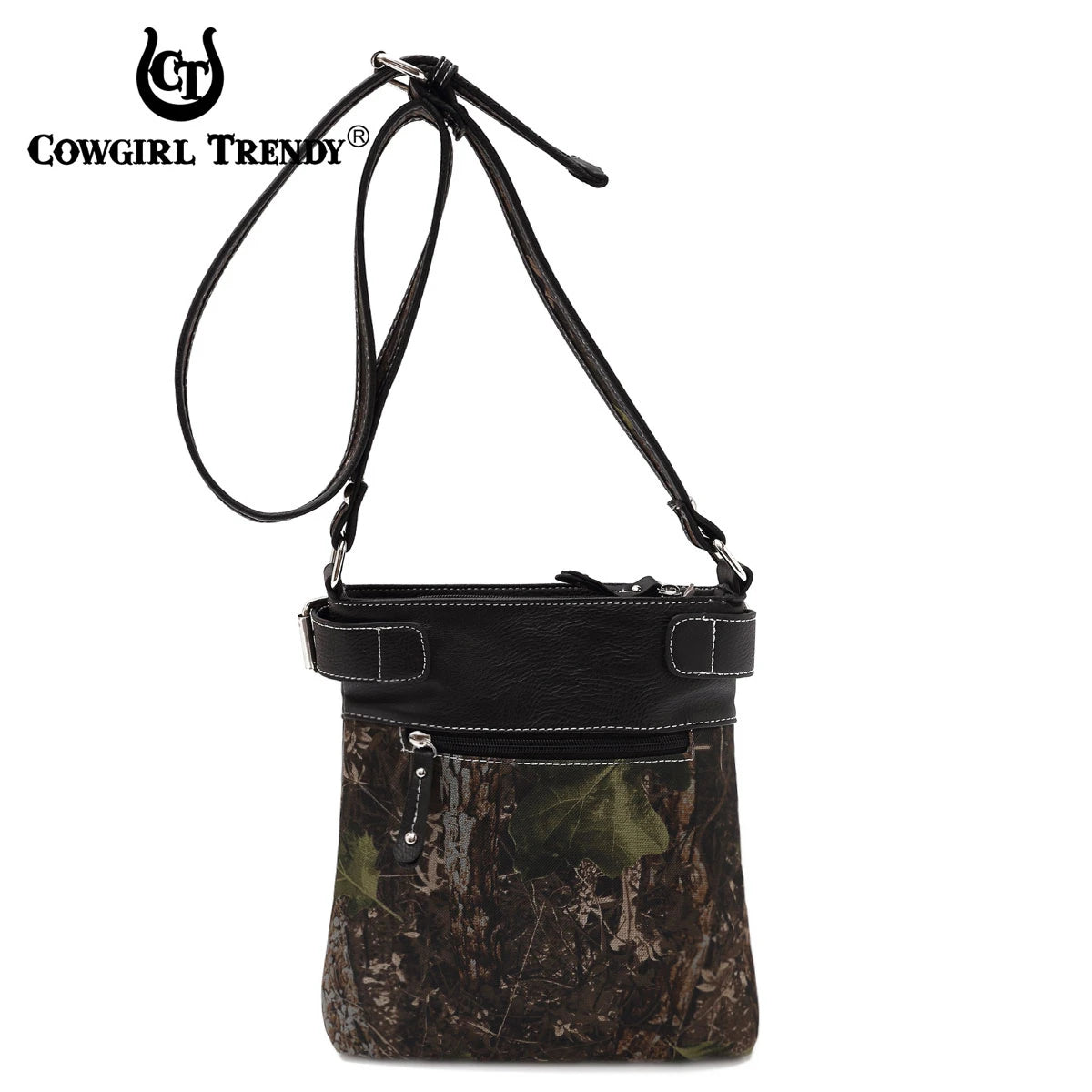 Camouflage Crossbody handbag with Rhinestone Cross
