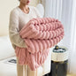 Thick Striped Warm Blanket