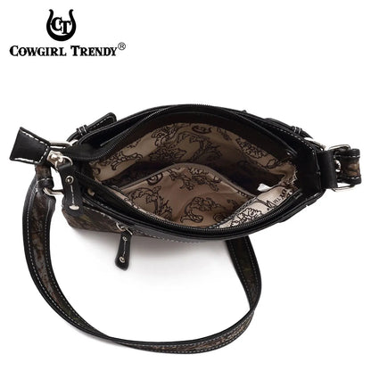 Camouflage Crossbody handbag with Rhinestone Cross