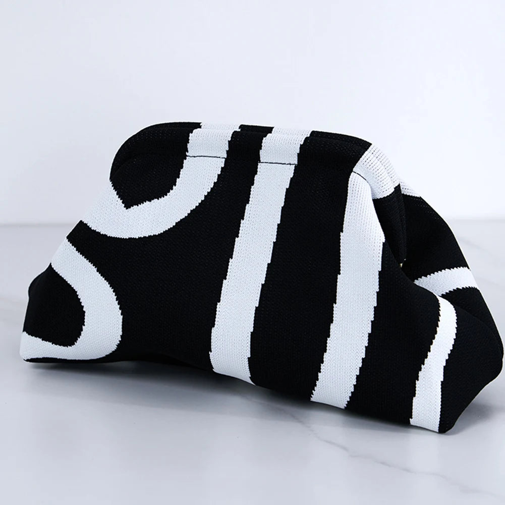 Small Knit/Striped Clutch Handbag