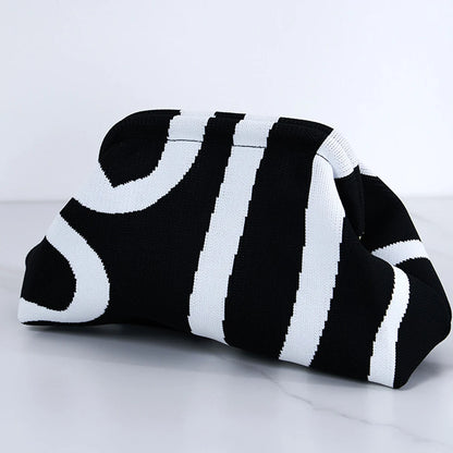 Small Knit/Striped Clutch Handbag