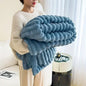 Thick Striped Warm Blanket