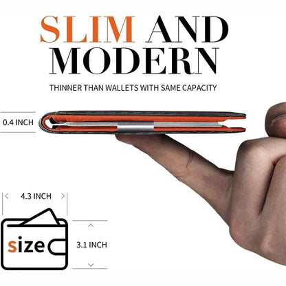 RFID Protection Carbon Leather Wallet