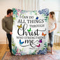 Soft "I Can Do All Things Through Christ" Sofa Blanket