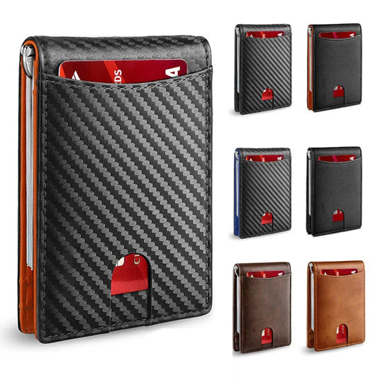 Slim Leather Wallet - RFID Blocking