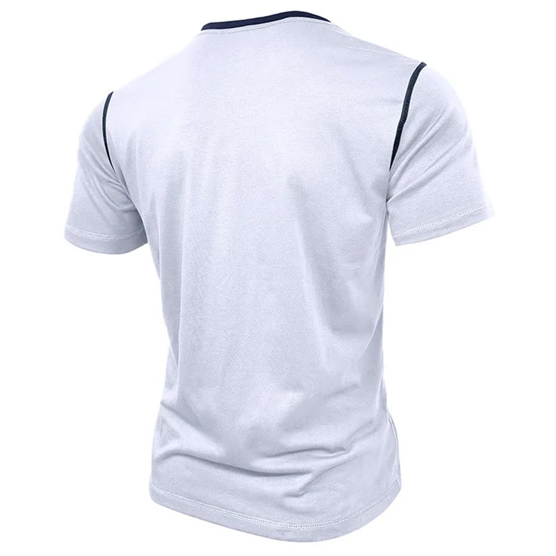 Men Lightweight Summer V-Neck T-Shirt