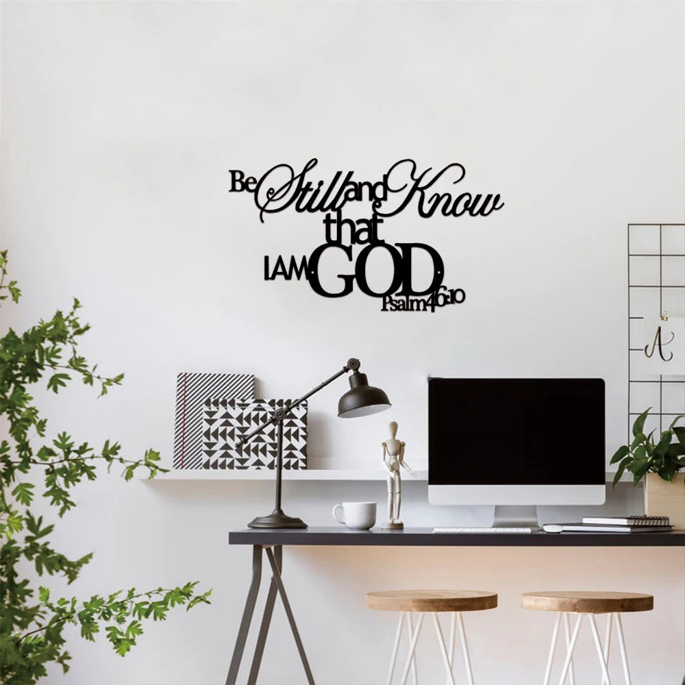1pc Metal Scripture Wall Art