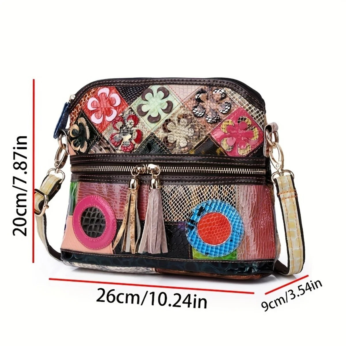 Casual Multi Color Messenger Bag