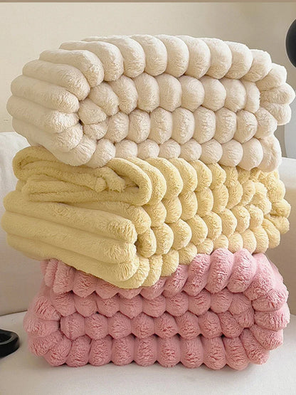 Thick Striped Warm Blanket