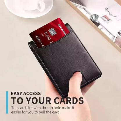 Slim Leather Wallet - RFID Blocking