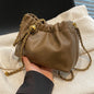 PU Leather Crossbody W/ Chain Shoulder Strap