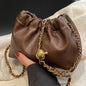 PU Leather Crossbody W/ Chain Shoulder Strap